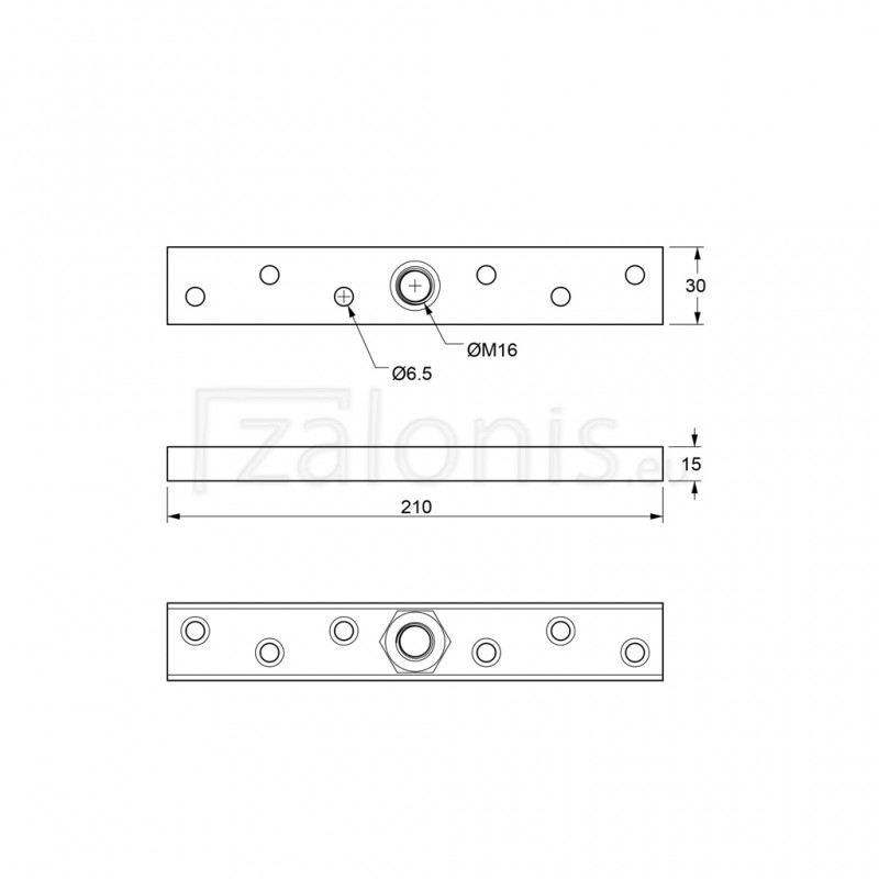 STRAIGHT RAIL FLANGE H24